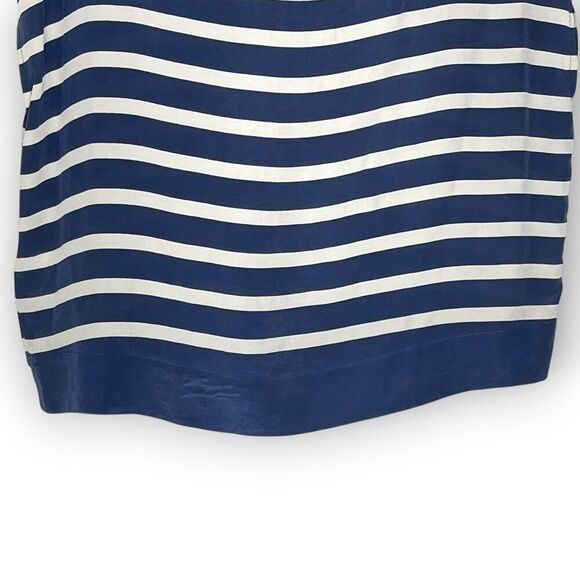 Joie Silk Navy White Striped Sailor Shirt Top Blouse Women’s Size Small - Picture 7 of 12